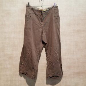 AVENUE WOMENS PLUS SIZE BROWN CAPRI